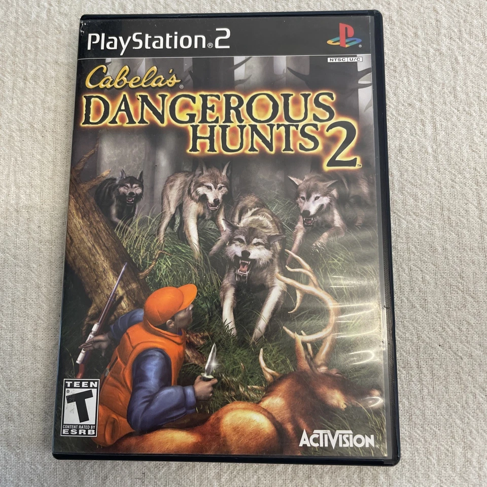 Cabela's Dangerous Hunts 2 (Sony PlayStation 2, 2005) CIB Complete Mint Disc - Image 1 of 4