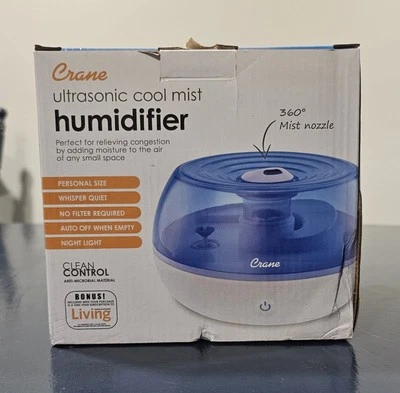 Crane Personal Ultrasonic Cool Mist Humidifier and Vaporizer, Quiet, Filter-Free - Image 1 of 4
