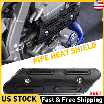 2x Protector Silenciador Cubierta Protector Térmico Tubo Medio Escape Moto Universal Foto 1 de 4