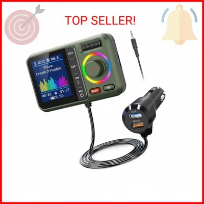 Transmisor FM Bluetooth Nulaxy para Coche, Adaptador Bluetooth Inalámbrico Coche con Grande Foto 1 de 2