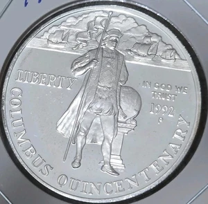 1992 P Columbus Quincentenary Commemorative Proof Silver Dollar Uncirculated - Picture 1 of 2
