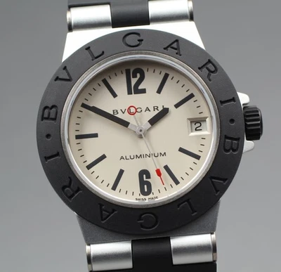 [Near MINT] BVLGARI Aluminum AL32TA 32mm Quartz Unisex Watch From JAPAN - Image 1 of 4
