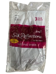 Hanes Silk Reflections Pantyhose Run Resis AB Barely There 14 Open Bag 1 PAIR - Picture 1 of 5