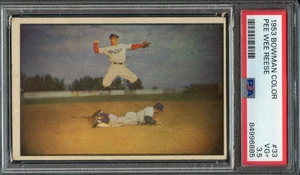 1953 Bowman Color #33 Pee Wee Reese PSA 3.5 HOF Brooklyn Dodgers 6885 - Picture 1 of 2
