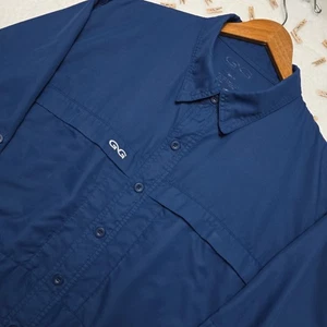 GG Blue Long Sleeve Fishing Shirt Mens XL Button Down Outdoor Casual - Picture 1 of 16