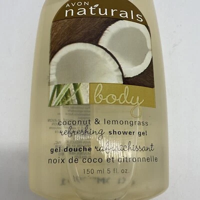 Avon Naturals Coconut & Lemongrass Refreshing Shower Gel 5 oz NOS Sealed Rare - Image 1 of 4