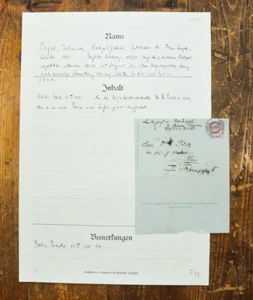 1899 Payer Julius von Eigenhändige Postkarte mit Unterschrift - Bild 1 von 1