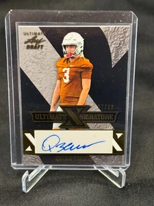 QUINN EWERS 2022 Leaf Ultimate Draft Gold Spectrum Auto #37/99 Texas Longhorns - Picture 1 of 2