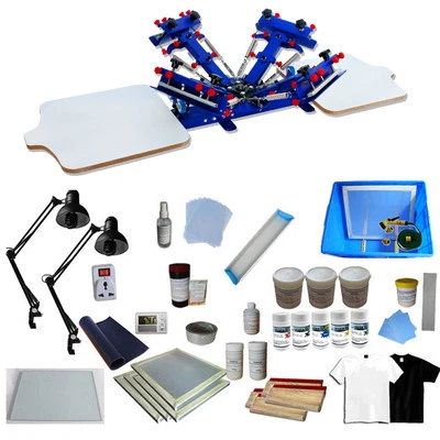 TechTongda 4 Color 2 Station Shirt Printing Kit Desktop Small Screen Printer Kit - Image 1 of 4