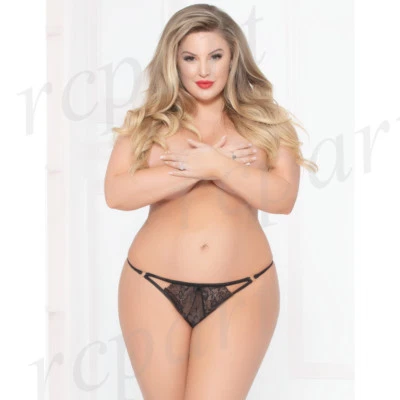 Nuevo Tanga Mujer Encaje Lencería Sexy Regalo Íntimo 1X/2X 3X/4X Negro 10936X Foto 1 de 4