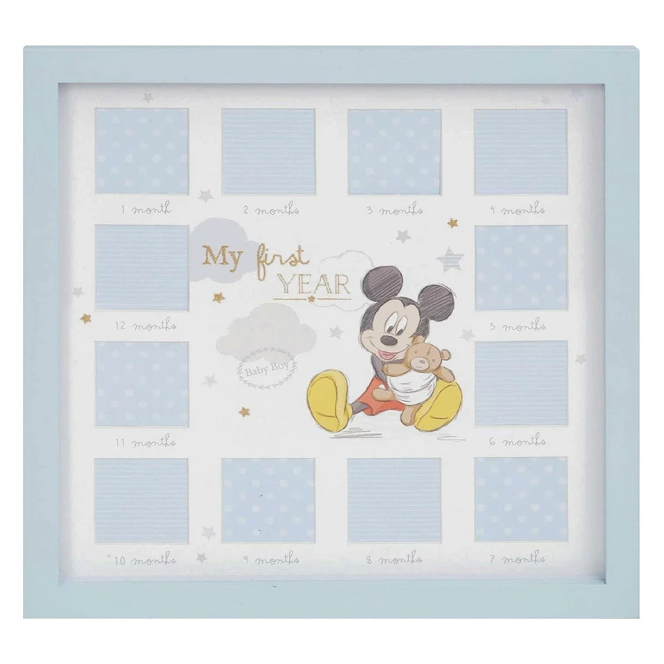 Disney Mi Primer Año Marco de Fotos Bebé Niño Multi Porta Fotos Mickey Mouse Regalo Foto 1 de 1