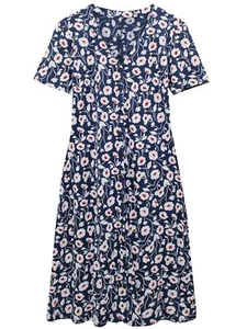 Vestido de fiesta de té floral floreciente manga corta Seasalt para mujer - mezcla azul (imperfecto) - Imagen 1 de 4