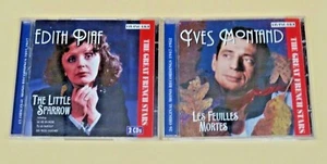 2 CD YVES MONTAND Les Feuilles Mortes CD EDITH PIAF The Little Sparrow 2xCD - Picture 1 of 2