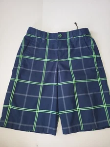 Boys Under Armour Plaid Golf Shorts size Youth Medium navy blue YMD - Picture 1 of 2