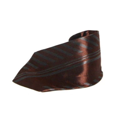 Corbata Don Loper Beverly Hills Para Hombre Marrón Pizarra Azul Rayas Abstractas 57"x 3.5" Foto 1 de 4