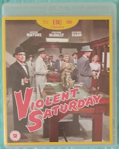 Violent Saturday - Victor Mature (Eureka Classics Blu-ray & DVD) with Booklet - Picture 1 of 3