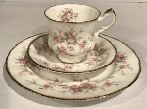 Paragon Victoriana Rose Floral Trio - Tea Cup Saucer and Plate - Picture 1 of 12