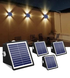 4LED Solar Wall Lights, Up and Down Lighting Solar 4LED-Dual Colored(4PACK) - Picture 1 of 6