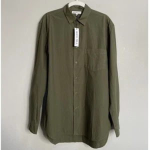 NWT Men's Alex Mill Military Olive Easy Shirt In Paper Cotton Poplin Size Small - Picture 1 of 12