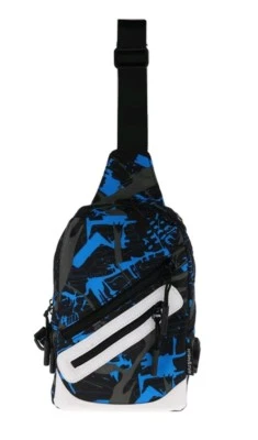 Chest Shoulder Bag Backpack Crossbody with USB Charging Port for Earphone - Image 1 of 4