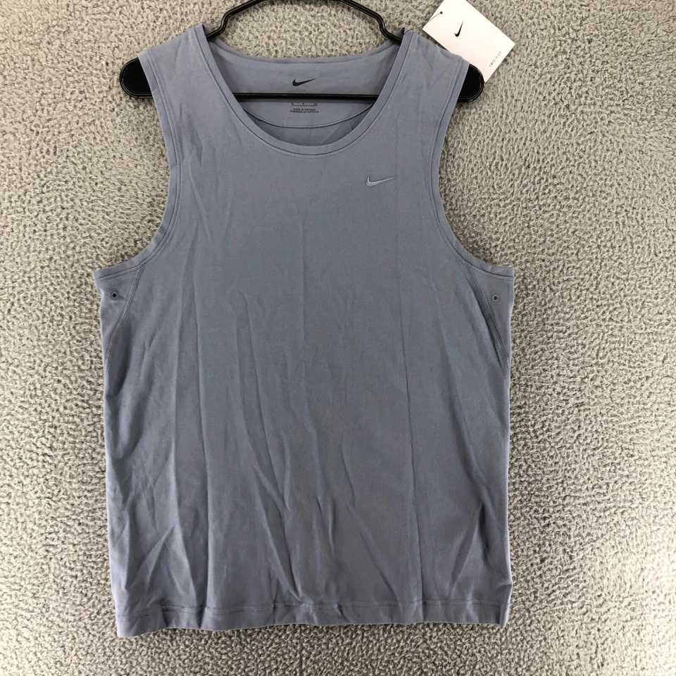 Nike Primary Dri-Fit Versatile Fitness Tank Top Men's M DV9833-493 Gray Blue