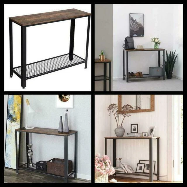 VASAGLE ULNT80X Sofa Table - Rustic Brown