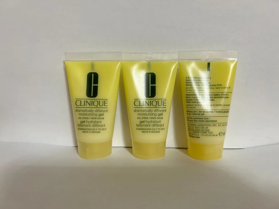 Gel hidratante Clinique dramáticamente diferente x3 1 oz cada tamaño de viaje Foto 1 de 1