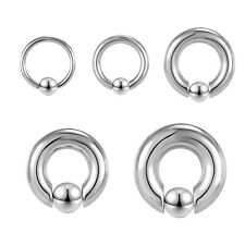 Big Size Internal Threaded Nose Ring Stainelss Steel Captive Bead Ring Barbell