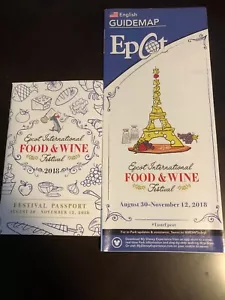 Disney Epcot Food And Wine Map And Passport Set 2018 New - Picture 1 of 11