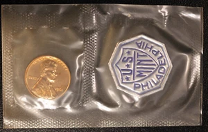 1961 PROOF LINCOLN CENT FROM A US MINT SET- LOT AA-6129 - Picture 1 of 3