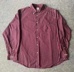 Brooks Brothers Shirt Adult XL Regent Red Blue Plaid Button Up Long Sleeve Men's - Picture 1 of 11