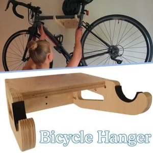 Fahrrad Wandhalterung Holz Innenlagerregal für Rennräder/Mountainbikes Neu - Bild 1 von 10