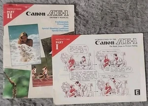 Canon AE-1 AE1 35mm FD FILM SLR Camera Instruction Manuals part I & II Vintage - Picture 1 of 4