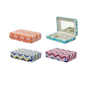 Kikkerland 1 x Assorted Mini Jewellery Case Portable Storage Box Container - Picture 1 of 5