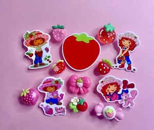 Strawberry Acrylic & resin Shoe charms x 13 - Picture 1 of 3