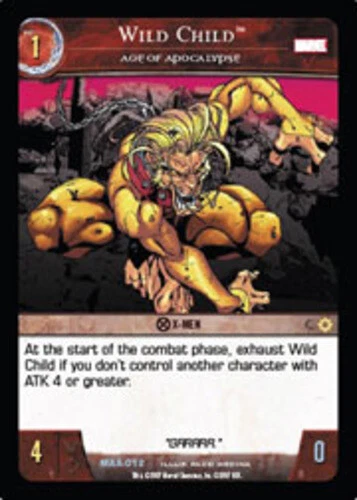 VS System: Wild Child, Age of Apocalypse [Played] Marvel Age of Apocalypse TCG C - Image 1 of 1