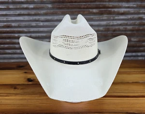 Cappello da cowboy Justin venti x 20 x cappello di paglia 7-1/4 58 made in Mexico - Foto 1 di 14
