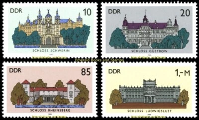EBS East Germany DDR 1986 - Fabulous Castles - Michel 3032-3035 - MNH** - Image 1 of 4