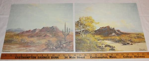 Par de impresiones litografiadas de lona o lino ""Camino del desierto"" y ""Cactus"" de John Loo - Imagen 1 de 12