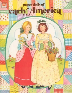 Paper Dolls Of Early America 1977 Whitman Colonial Work Church Fashions Uncut - Picture 1 of 5