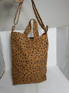 Baggu Leopard Print Tote Deep Duck Bag Purse Heavy Duty Canvas Women's Ladies - Picture 1 of 16