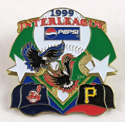 1999 Pittsburg Pirates v. Cleveland Indians Interleague Play Pin - MLB Baseball - Image 1 of 4