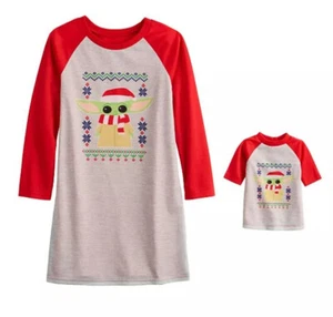 NWT Star Wars Grogu Baby Yoda Christmas Nightgown & 18" Doll Jammies Pajamas 4 - Picture 1 of 2