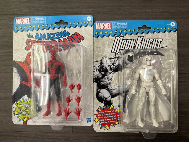 Target Exclusive Marvel Legends Retro Moon Knight & Amazing Spider