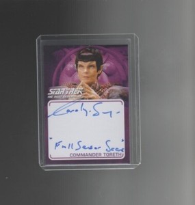 Star Trek TNG Archives & Inscriptions Carolyn Seymour autograph 
