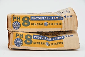 GE PH8 Flashbulbs Two Packs of 4 Bulbs - New Old Stock - Picture 1 of 4