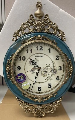 Reloj de Pared Abuelo Estilo Antiguo Shisedeco con Columpio de Péndulo. Azul. Nuevo. Foto 1 de 4