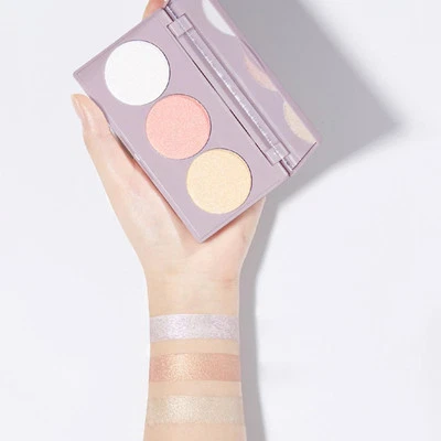 3 Colors Makeup Bronzer  Highlight Palette Long Lasting Powder Shades - Image 1 of 4