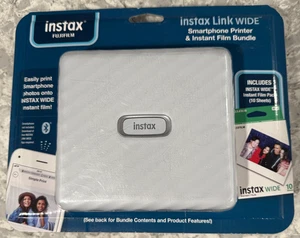 Fujifilm Instax Link Wide Smartphone Printer Bundle w/ Film Pack (10 Exposures) - Picture 1 of 3