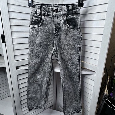 Vtg 80s Levi's 505 Boys Jeans Acid Wash Gray Size 8 USA Made RARE HTF - Image 1 of 4